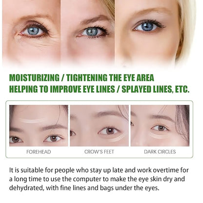 Seaweed Eye Mask, Under Eye Patches with Collagen and Hyaluronic Acid, Seaweed Tightening Eye Mask, Hydrating Green Eye Gel Pads for Puffy Eyes, Wrinkles, Dark Circles and Bags Under Eyes - 30 Pairs