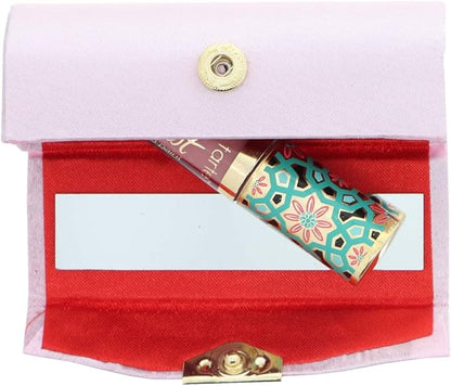 Motique Accessories Light Pink Satin Ladies Lipstick Case Light