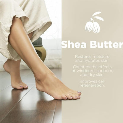 Foot Powder Cream for Dry Cracked Heels, Odor Control, and Intense Skin Hydration, 8.5 fl. oz., with Shea Butter and Vitamin E