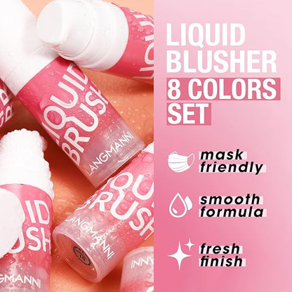 Liquid Blush Makeup Cream Blush For Cheeks Natural Velvet Texture(01#)