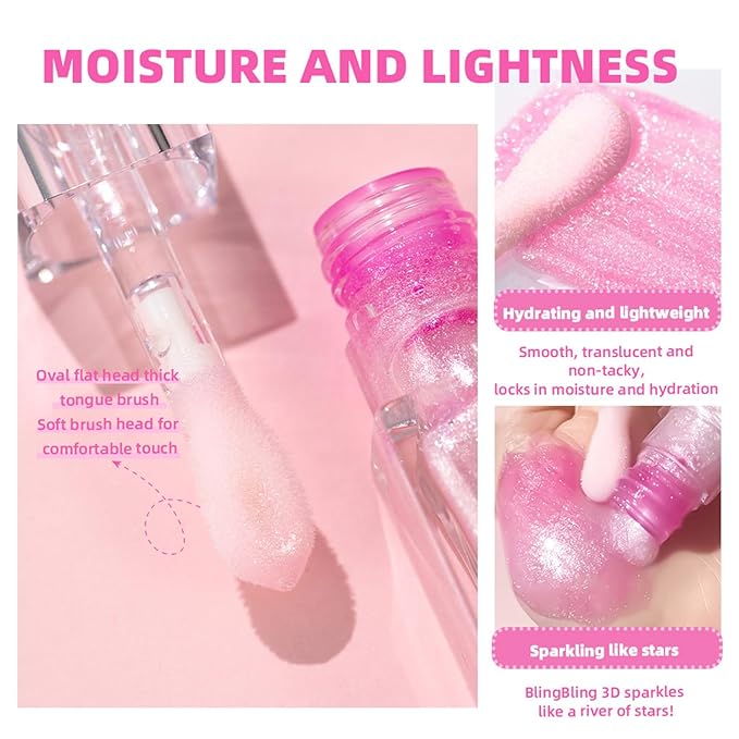 Magic Color Changing Lip Oil, Moisturizing Color Changing Lip Gloss, Nourishing Repairing Lip Glow Oil Non-Sticky Primer Lip Tint Fresh Clear Lip Care,1 PC