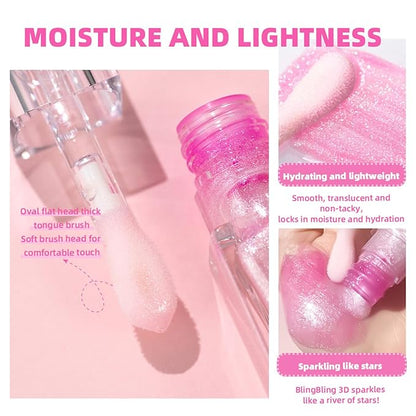 Magic Color Changing Lip Oil, Moisturizing Color Changing Lip Gloss, Nourishing Repairing Lip Glow Oil Non-Sticky Primer Lip Tint Fresh Clear Lip Care,1 PC