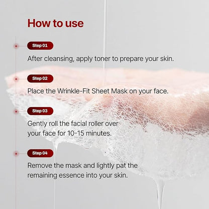 MEDITHERAPY Wrinkle-fit Tangle Eye Patch & Wrinkle-fit Face Mask - Under Eye Mask and Eye Cream for Eye Bags, Puffiness, and Dark Circles - Firming and Tightening Korean Collagen Mask