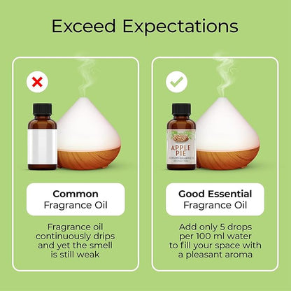 Good Essential Professional Apple Pie Fragrance Oil (30 ml / 1 fl oz) - Fragrance Oil for Diffusers, Candles, Soaps, Lotions, Perfume, Candle & Soap Making