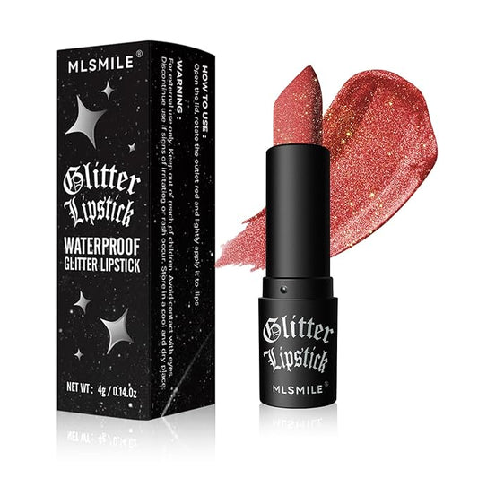 Glitter Lipstick, Women's Diamond Shiny Matte Lip Gloss, Glitter