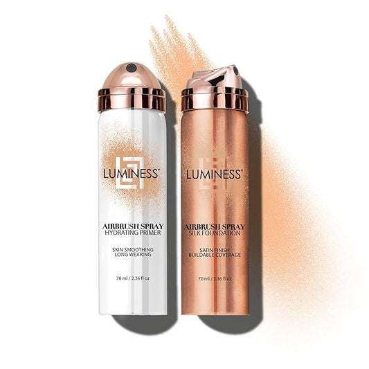 LUMINESS Silk Airbrush Spray Foundation & Primer Kit Light Medium)