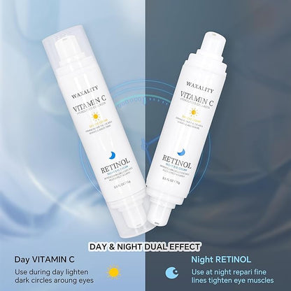 Under Eye Cream Dark Circles Under Eye Treatment Reduces Puffiness, Fine Lines, Wrinkles and Eye Bags - Vitamin C & Retinol Cream for Under Eye Care Day & Night (15 ML)