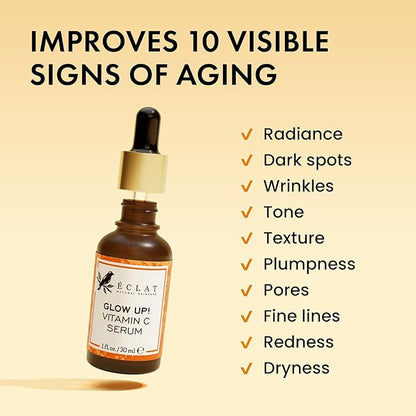 Vitamin C Face Serum - Skin Care for Dark Spots, Vitamin C Serum with Hyaluronic Acid, Ferulic Acid, & Vit E - Anti Aging and Skin Brightening, Pure Vit C Facial Care 30 ml