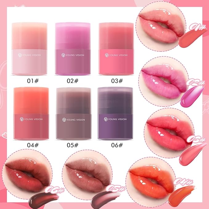 Tinted Lip Balm, Twist Dispenser Hydrating Lip Gloss, Lightweight, Shiny Melting Lip Gloss, Comfortable, Non-Sticky, Lip Mask Friendly(05#)