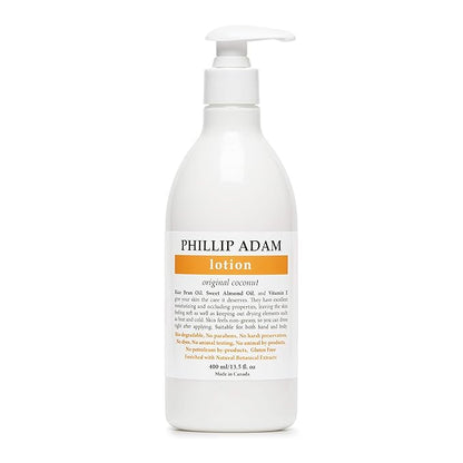 Phillip Adam Coconut Hand and Body Lotion - Lightweight Moisturizer for All Skin Types - 13.5 Fl Oz
