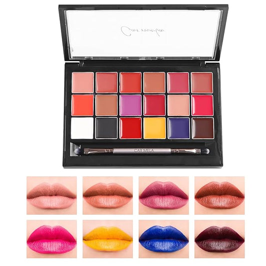 CarMela Professional Lip Palette - 18 Colors High-Pigmented High-Pigmented