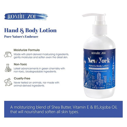 Daily Hand & Body Lotion with Moisturizing Shea Butter - New York with the Scent of Wood Sage & Sea Salt - 236 ML / 8 FL OZ