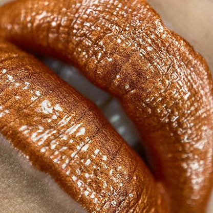 UNICORN SNOT Liquid Metal Lip Paint - Metallic Lip Gloss - Non-drying, Long-lasting Liquid Lipstick, Intense Pigment Lip Color with Metallic Shimmer - Vegan, Cruelty-Free Lip Makeup, Copper (Rust)