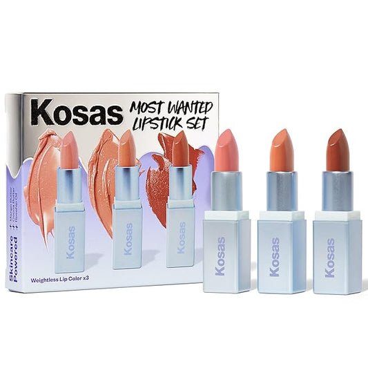 Kosas Mini Nude Lipstick Set of 3 Shades Mango