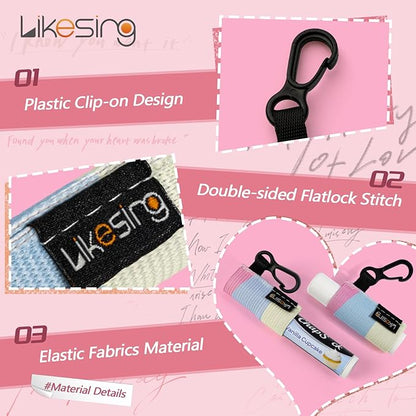 Chapstick Holder Key Chain, Lip Balm Holder for Chapstick Lip Gloss, Elastic Sleeve Chapstick Keychain Holder for Keys Purse Lanyard Gift for Women Girls (Color Clash, 4pcs)