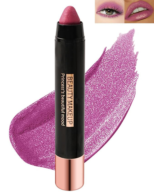 Metallic Diamond Glitter Matte Lipstick Crayon Pencil, Long Glitter