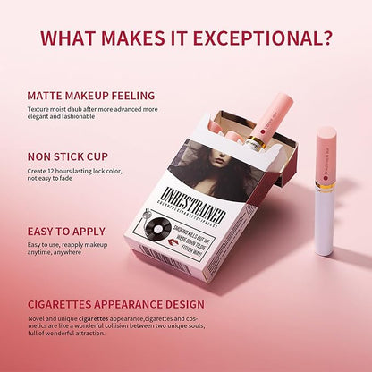 Cigarette Case Lipstick Nude Matte Little Tube Lip Cigarette