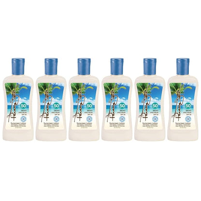 Panama Jack Sunscreen Suntan Lotion - SPF 50, Broad Spectrum UVA/UVB Protection, PABA, Paraben, Gluten & Cruelty Free, 6 FL OZ (Pack of 6)