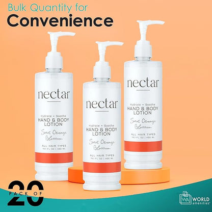 Nectar Pump Bottle Hand and Body Lotion - Moisturizing Lotion with Fresh Fragrance of Orange Flowers