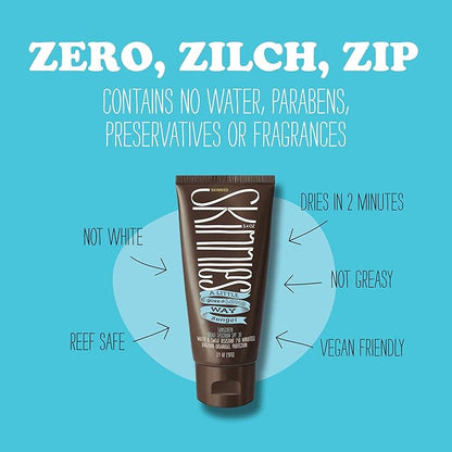 Skinnies Sungel New Formula SPF30 Eco Sunscreen, 3.4oz UVA UVB, Not Diluted With Water, Reef Safe, Vegan, Use Pea Size Blob