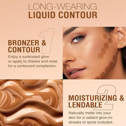Glow Contour Face Bronzer Highlighter Illuminator Oil Liquid