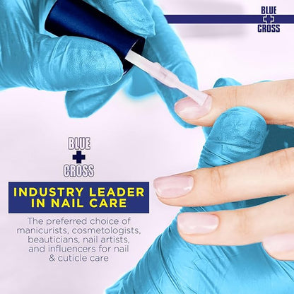 Blue Cross Professional Nail + Cuticle Care, Yellow-Neutralizing Basecoat, Purple Toner for Yellow Nails & Cuticle Remover Softener Gel, Eucalyptus/Tea Tree Scented, 2 Pack Bundle