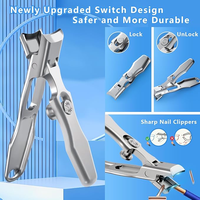 Toenail Clippers for Thick Toenails,3Pcs