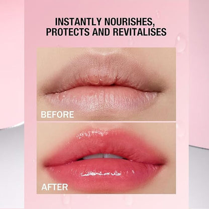 2 in 1 Moisturizing Tinted Lip Balm Lip Gloss Hydrating Glossy Hypoallergenic Natural Women Girls Teens Students Long Lasting Dry Lip Care Aloe # 05