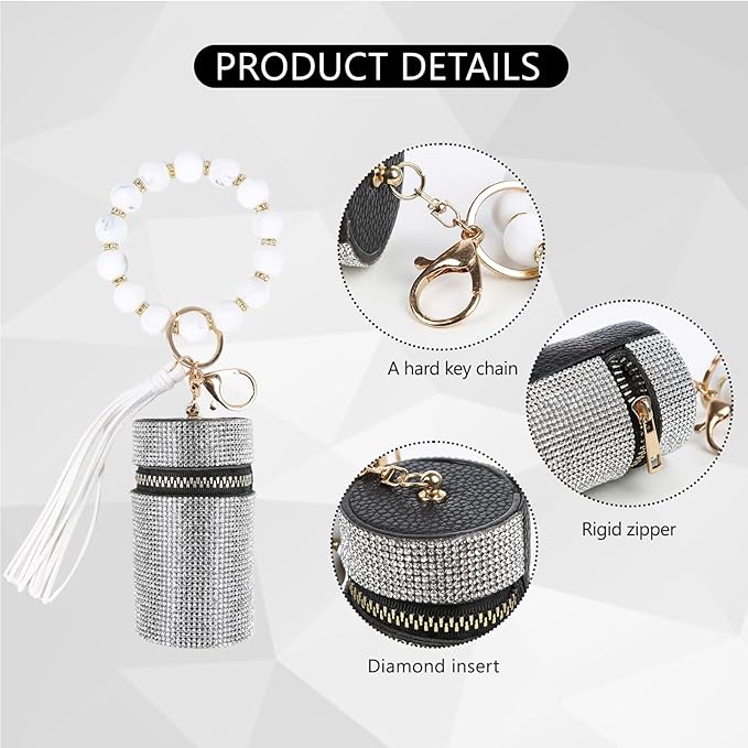 Lipstick Keychain, Leather Diamond Lip Gloss Holder, Stylish Gloss