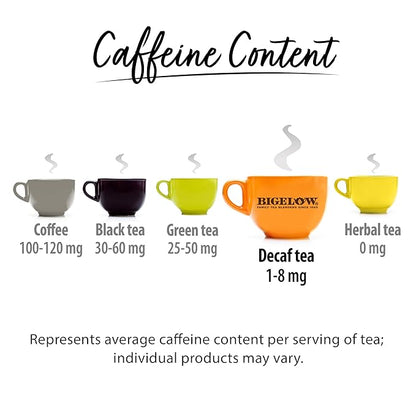 Bigelow Tea Decaffeinated Constant Comment Black Tea, Decaf Tea, 20 Count Box (Pack of 6), 120 Total Tea Bags