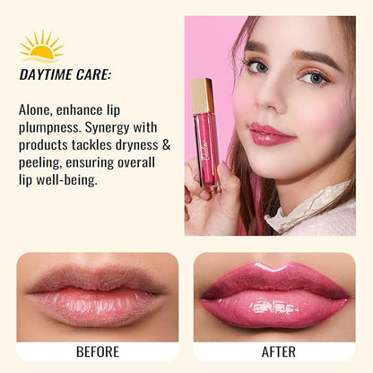 Oulac Pink Lip Gloss High-shine Moisturizing Lip Gloss Oil Colorful Shade Liquid Lipstick Non-stick Cup Glitter lipstick Lip Tint Reduce Fine Lines Lip Glaze For Dry Lip C06