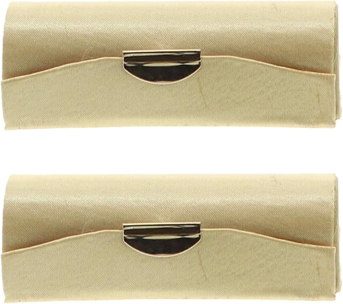 Motique Accessories Gold Solid Satin Ladies Lipstick Case Gold
