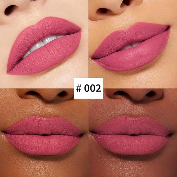 2Pcs Matte Liquid Lipstick and Lip Liner Set,Waterproof Gloss