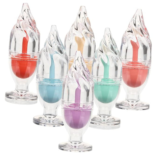6pcs Ice Cream Lip Glaze Tube Lip Balms Bottle Lip Gloss Bulk Refillable Lip Gloss Tube Diy Lip Gloss Bottles Lip Balm Empty Containers Miss Plastic Lipstick Filling