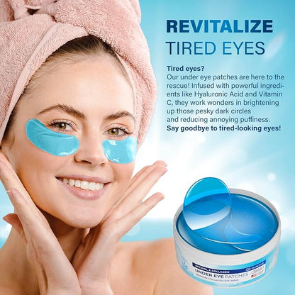 Under Eye Patches for Puffy Eyes: 55 Count Retinol Collagen Eye Gels Pads - Anti-Aging & Rejuvenating Eye Masks Women, Men