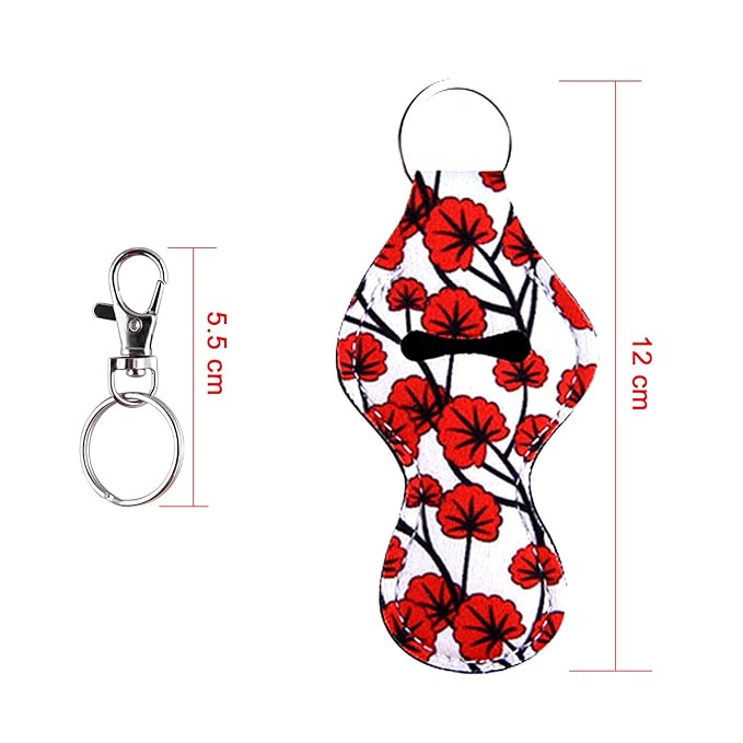 Duufin 20 Pieces Chapstick Holder Keychains Bulk Keyring