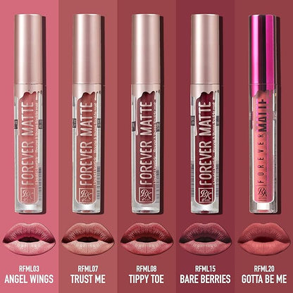Ruby Kisses Forever Matte Liquid Lipstick 5 Pack RFML03&07&08&15&20
