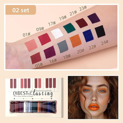 QiBest Goth Black & Bold Lipstick for Halloween Lipstick