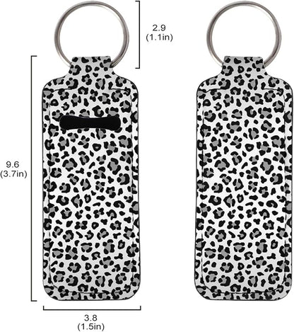 Horeset Lipstick Holder Keychains Strawberry Print Elasticity Pocket Gloss