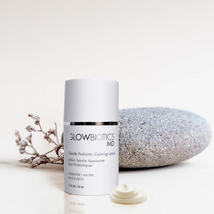 Glowbiotics Gentle Probiotic Calming Lotion: Lightweight Moisturizer for Soothing Hydration, Reduces Redness & Irritation | With Hyaluronic Acid & Shea Butter