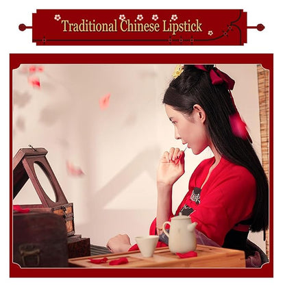 Traditional Chinese Lipstick,Chinese Ancient Style Lipstick,12 PCS Makeup Rouge