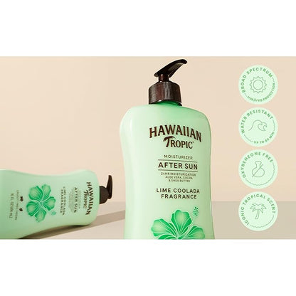 Hawaiian Tropic Lime Coolada After Sun Lotion | After Sun Care, Skin Care, Daily Moisturizing Lotion with Aloe, Cocoa Butter & Shea Butter, 16oz each Twin Pack
