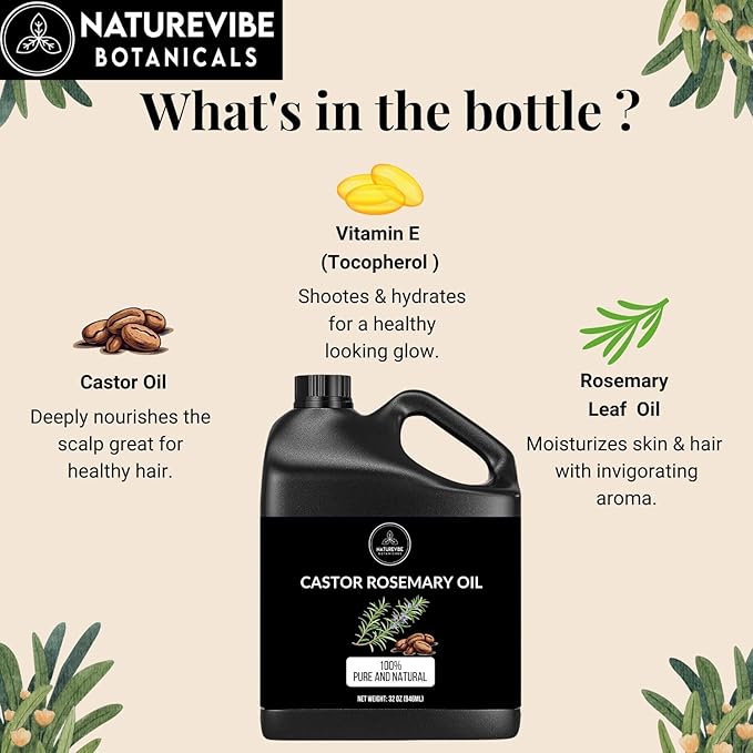 Naturevibe Botanicals Castor Rosemary Oil 32