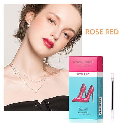 Tattoo Lipstick, 20 Pcs Tattoo Lipstick cotton swab,