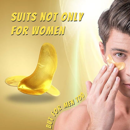 Vandarllin24K Gold Powder Gel Collagen Eye Masks Sheet Patch, Remove Bags,Dark Circles &Puffiness,Reduce Wrinkle,Moisturising,Hydrating for Blackheads (200Pairs)