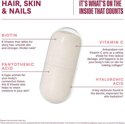 Habit Inner Beauty Bundle - Collagen (60 Capsules) + Hair Skin & Nails (60 Capsules), Supports Skin Hydration & Integrity, Hair & Nail Strength, Non GMO