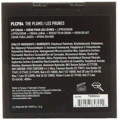 NYX PROFESSIONAL MAKEUP Pro Lip Cream Palette, The Plums, 0.317 Ounce
