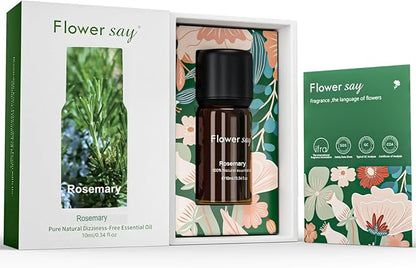 Rosemary Essential Oil for Hair Growth – 100% Pure Organic, Therapeutic Grade, Undiluted, USDA Certified, 10ml for Diffuser, Skin, Nails, Scalp Massage