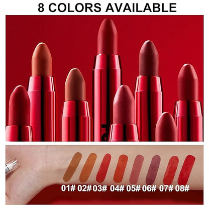 Velvet Matte Lipstick Stick with Brush-2 in 1 Long