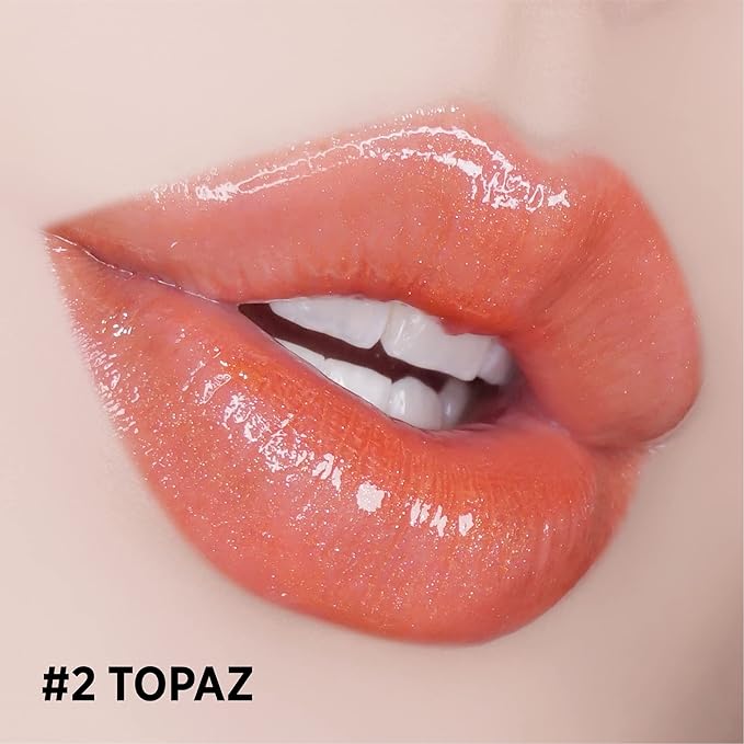 UNICORN GLOW Luminous Lip Gloss, [#2 Topaz ]- Moisturizing Lip Gloss with Shimmery Finish - Lightweight, Sheer and Hydrating[0.18 oz. / 5 g]